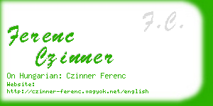 ferenc czinner business card